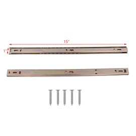 Coshar Drawer Slides 15-Inch Heavy Duty Drawer Track with Ball Bearing Slides Side Mount Rails for Dresser, Cabinet, Kitchen(2 Pair)