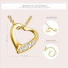 Amoonic FF02VGGGZIFA45-7 Heart Necklace Gold Cubic Zirconia Silver 925 Gold-Plated