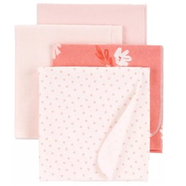 Carter's Baby Girls' 4-Pack Receiving Blankets - peach multi, one size