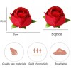 50pcs Cabezas De Rosas Artificiales Manualidades Decoracion
