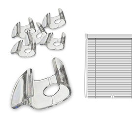 NIIIYTYB 6 Pcs Cordless Shade Handle Pull for Windows Graber Window Shades Pulls Blinds Clips Roller Blind Cord Clip with Mini Bottom Rail End Cap Plastic Handles Accessories Stopper Adjuster Parts