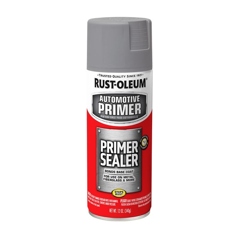 Rust-Oleum 249321 Automotive Primer Sealer Spray, 12 oz, Gray, (6