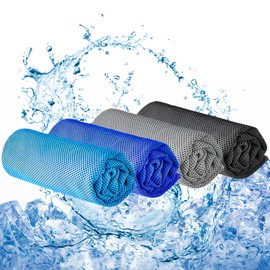 Toallas Gimnasio de Hielo Fría Instantánea, Toalla Deportiva de Enfriamiento Refrescante, Ejercicios De Secado Rápido Microfibras Toalla de Almacenamiento Para Correr Senderismo Golf Viaje Yoga