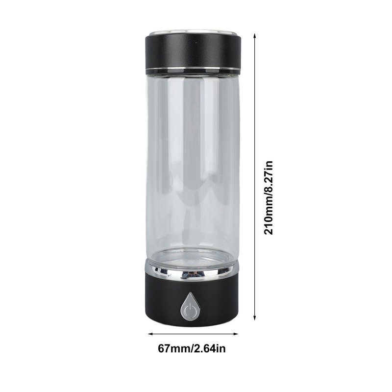 Hydrogen Water Bottle 420ml PCTG PEM SPE Technology Rechargeable Portable