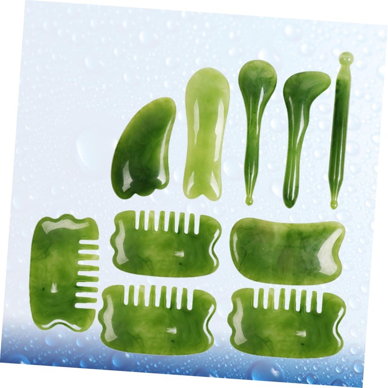 Healifty 1 Set 10pcs Gua Sha Massage Board Scalp Comb