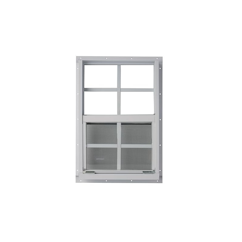 Shed Window 14x21 White - Vertical Slider with Tempered Glass