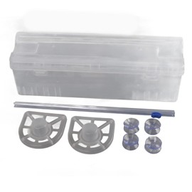 Cling Film Dispenser and Cutter Wrap Dispenser, Refillable Plastic Wrap Dispenser for Easy Use and Firm Sealing, with Slide Cutter, Food Wrap Clear Wrap Storage Box Kitchen Gadgets (A)