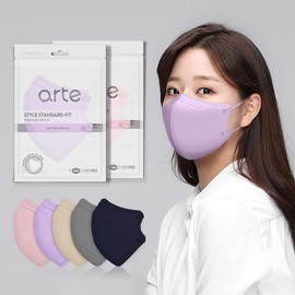 Arte domestically produced bird-shaped disposable color mask, gray, 100 sheets / 아르떼 국산 새부리형 일회용 컬러 마스크 그레이100매