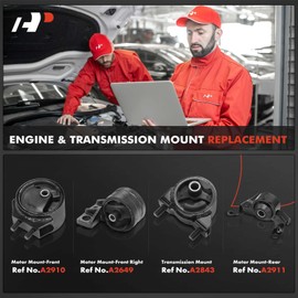 A-Premium 4PCS Engine Motor Mount and Transmission Mount Kit Compatible with Ford Escort 1997-2003 & Mercury Tracer 1997-1999, 2.0L, Automatic Transmission