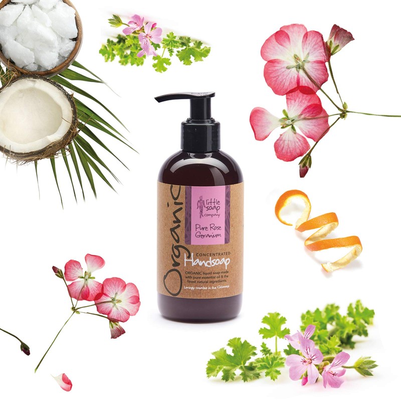 Little Soap Company Organic Rose Geranium Liquid Soap 250ml