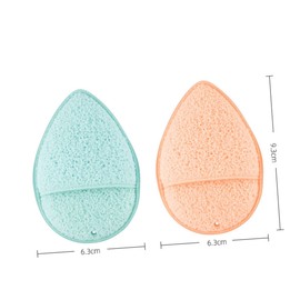 MERRYHAPY 2 Pack Natural Face Cleansing Sponge for Gentle Daily Exfoliation Water Drop Shaped Facial Washing Gloves Skin Care Sponge for Rosacea and Dry Skin