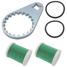 Gxcdizx [2025 New] Fuel Filter Water Separator Wrench and 2 Fuel Filter Elements w/O-rings for Yamaha Outboard 4-Strokes VZ 150-300/VF 200-250/for F150-250 HP Replace#: 6P3-WS24A-01-00