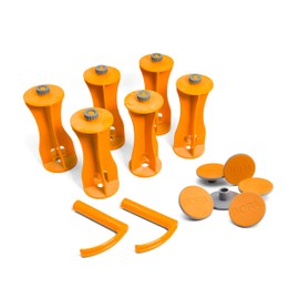 Bora Centipede Work Stand Compatible Riser Kit - Table Height Increaser Accessories for Sawhorse - 6x Risers. 6x Non-Slip Grips and 2xTool Storage Hooks for Workshop Table CAK2015