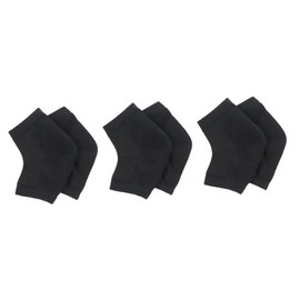 Ipetboom 3sets Open Toe Ventilate Heel Socks Moisturizing Heel Sleeve for Women Men Gel Support 3pcs*3