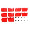 JSP Manufacturing Small Plastic Red Pegboard Storage/Part Bins (10)
