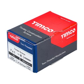 TIMCO Twin-Threaded Woodscrews - PZ - Double Countersunk - 7 x 1 - Zinc Plated - Box of 200