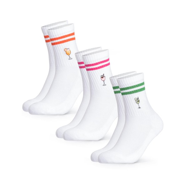 Occulto Women's & Men's Tennis Socks with Stripes Pack of