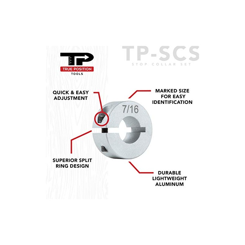 Professional Stop Collar Set - Drill Bit Depth Stop -