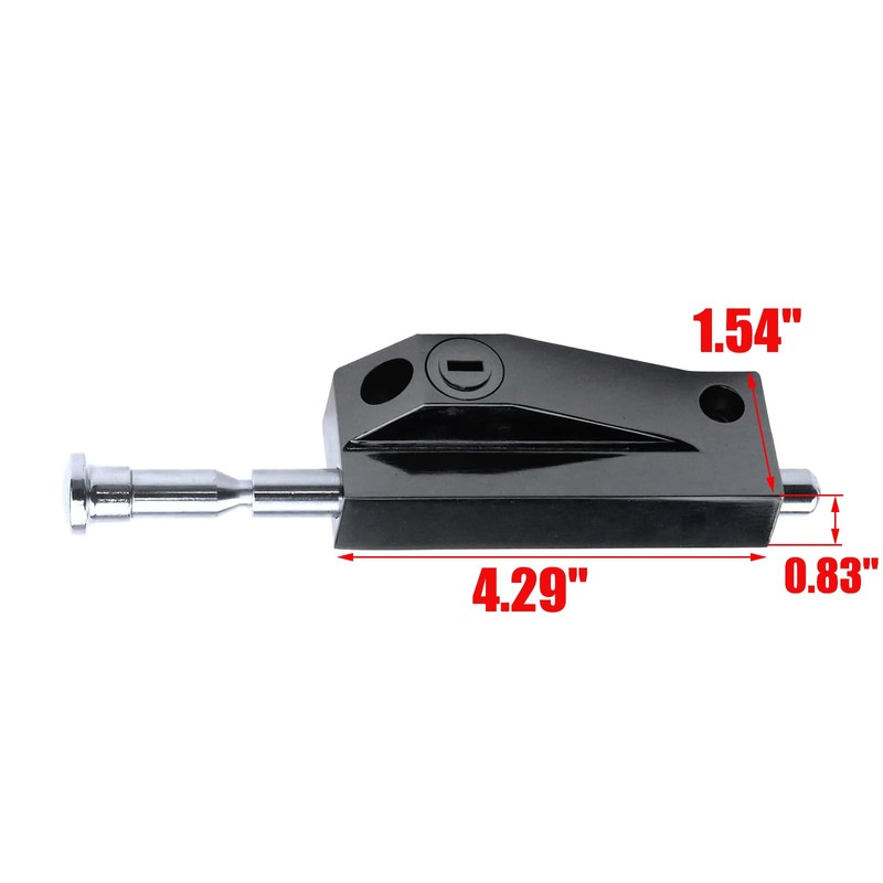 MY MIRONEY Black Sliding Door Lock for Window Glass Patio