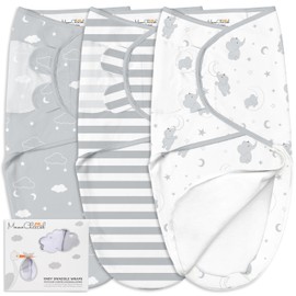 Baby Swaddle Sack, Organic Swaddle Blanket, Newborn Swaddle Sleep Sacks, Adjustable Infant Swaddle Wrap, Easy Swaddles for Boy Girl 0-3 Month