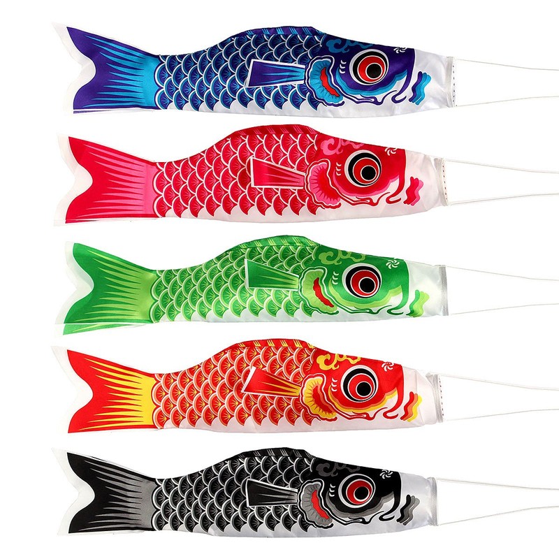 Bluelover 1 Set 5 Stück Japanische Flagge Carp Carp Banner