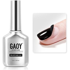 GAOY- Capa base de gel despegable para esmalte de uñas en gel, base transparente despegable de 16 ml para usar con LED UV para uñas