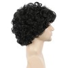 yuehong Short Curly Black Mens Wig Anime Cosplay Fashion Daily