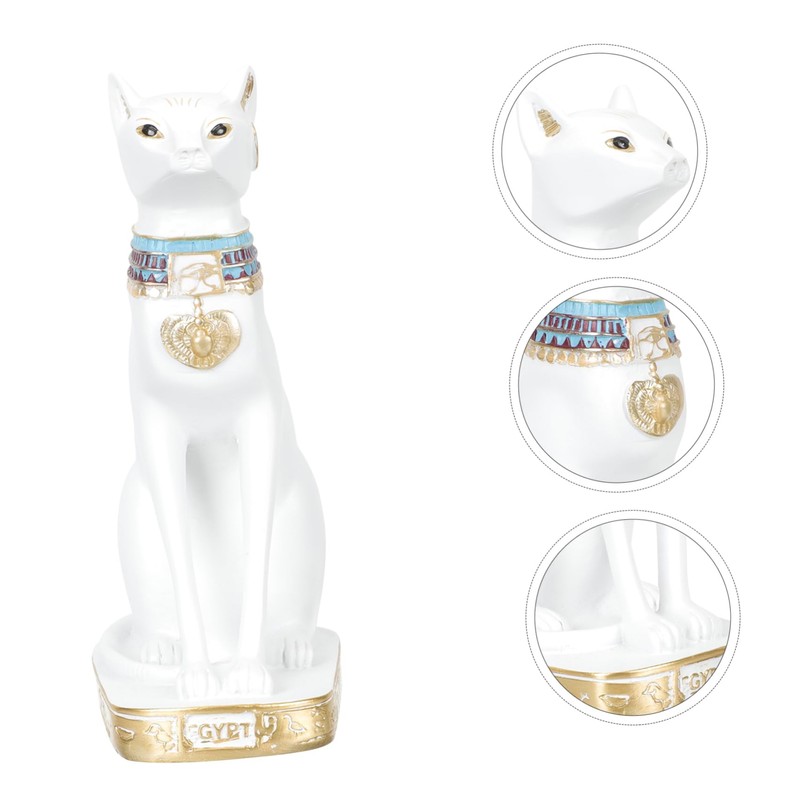 BIUDECO Lifelike Cat Figurine Small Decorative Cat Decor for Learning