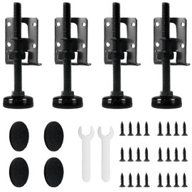 QUYLIXX 4 Pack Heavy Duty Leveling Feet Furniture Levelers Adjustable Furnitures Feet Furniture Leveler Leg Adjustable Load Levelers for Workbench Table Cabinet Wardrobe Furnitures Foot (Black)
