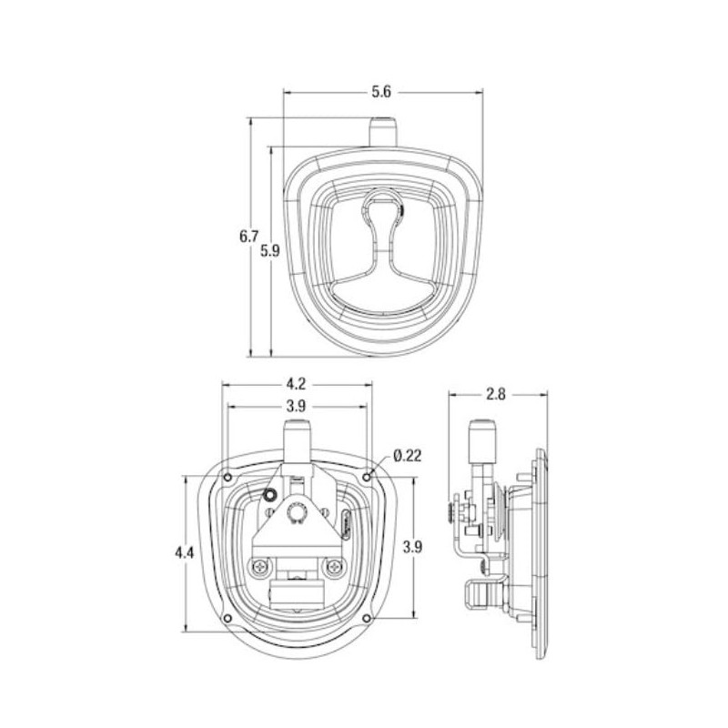 Buyers Products LL90003 Heavy‑Duty 3‑Point Compression Latch for Underbody Truck