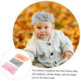 OHPHCALL 3pcs Floral Hair Band Soft Cloth Headbands Flower Bow for Boys and Girls Comfortable and Flexible for Newborns Boy Girl and Toddlers for Photoshoots and Everyday Wear