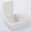 미니 케이스 머리끈 정리함 화장솜 면봉 보관함 소품 사각 2구 Mini Case Headband Organizer Cotton Pad Q-tip Holder Small Rectangle 2 Slots
