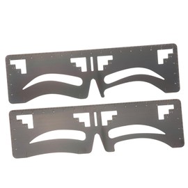 Baluue 2pcs Eyebrow Ruler Stainless Steel Brow Guide Template for Symmetrical Makeup Stencil Tool for Women and Girls for Precise Brow Shaping