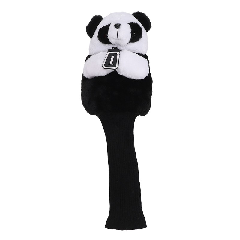 Golf Club Head Cover Plush Easy Cleaning Cute Panda Golf