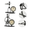 ABOOFAN 2pcs Iron Music Band Clock Shape Ornaments Retro Style
