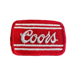 Coors Banquet Beer Stripes Red Iron On Embroidered Patch Golden Colorado