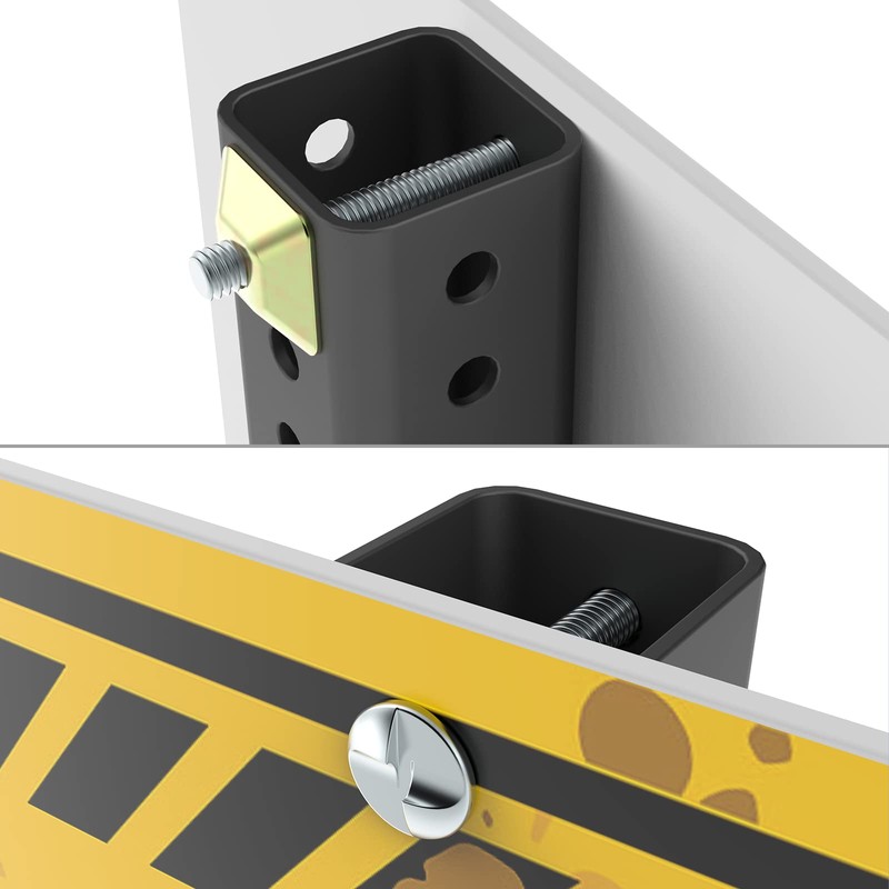 8 PCS Anti-Theft Post Attachment Kit Sign Mounting Hardware for