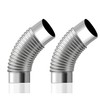 Eagles Stove Pipe Elbow, (2Pack,45 Degree) Furnace Elbow,Chimney Stainless Steel