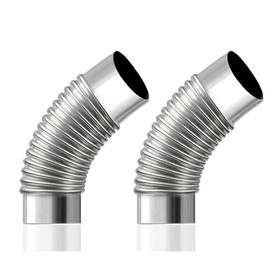 Eagles Stove Pipe Elbow, (2Pack,45 Degree) Furnace Elbow,Chimney Stainless Steel Flue for Outdoor Camping Wood Stove Accessories Pipe (Dia 2.36in/6cm)