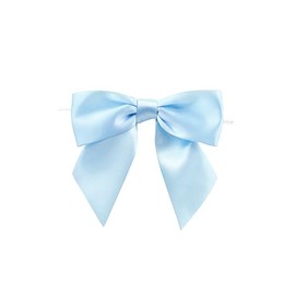Reliant Ribbon Satin Twist Tie Bows - Jumbo Bows, 1-1/2 Inch X 50 Pieces, Light Blue