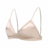 SilRiver Women's Silk Padded Bralette Deep V Wire Free Crop