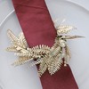 Ginger Ray Gold Fern Wreath Christmas Table Napkin Rings Tabletop