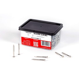 #10 x 2 Inch Stainless Steel Deck Screws 350 Pieces | T25 Star Torx Drive Type 17 Point | 304 Grade Stainless Steel Wood Screws by Allen's Trading Co. Eagle Claw Fasteners | Driver Bit Included