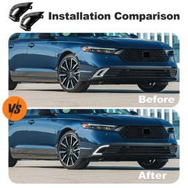 TBHOO LED Daytime Running Lights DRL For 2023 2024 2025 Honda Accord 11th gen Accord front fog lights Amber Turn Signal lights