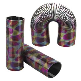 The Dreidel Company Coil Spring, Super Long Rainbow Metallic, Goody Bag Fillers, Party Favor for Kids, 6" (2-Pack)