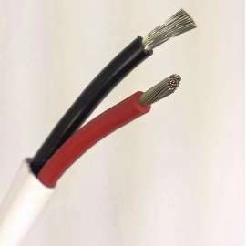 Battery Cables USA 14/2 AWG Gauge Marine Grade Wire, Boat Cable, Tinned Copper, Flat Black/Red - 50 foot coil