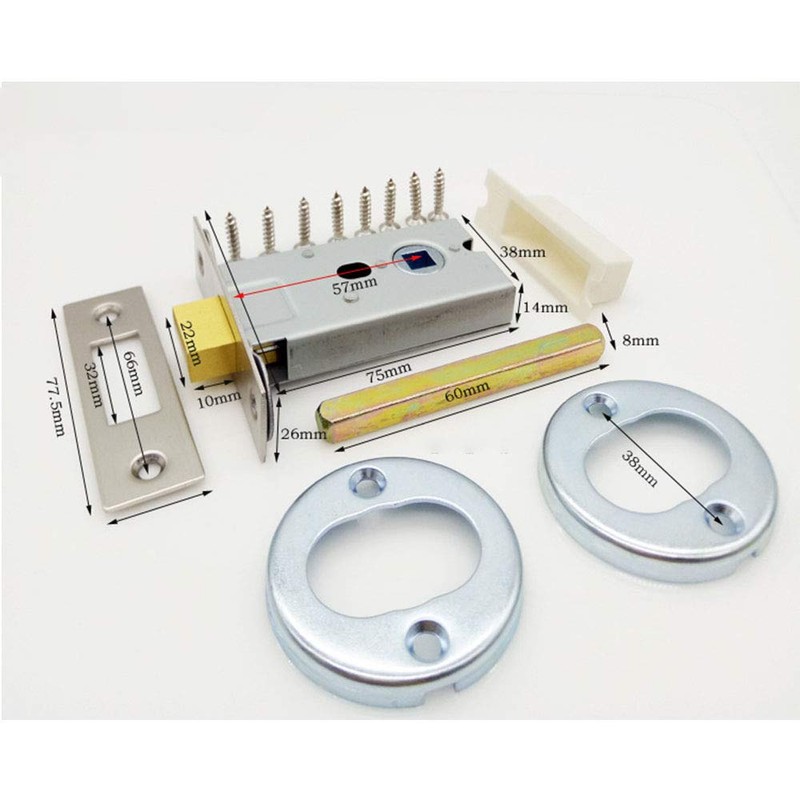 Stainless Steel Bathroom Door Lock Swivel Release Privacy Screen Bolt