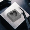 SEWOART Heart-shaped graphite mould, melting mould for gold, silver, copper,