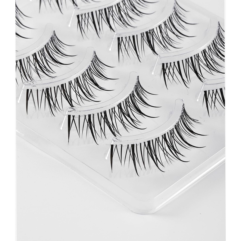 Koommon Natural False Eyelashes, Transparent Axis False Eyelashes, Handmade Upper