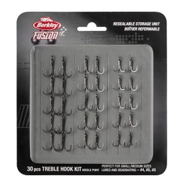 Berkley Fusion19 Treble Hook Bulk Pack - Fishing Lure Hook Replacement Kit - Pike Deadbaiting Trebles - Dead Bait Hooks - Pike, Zander